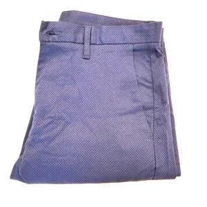 Calvin Klein Blue Stretch Patterned Chinos Pant
